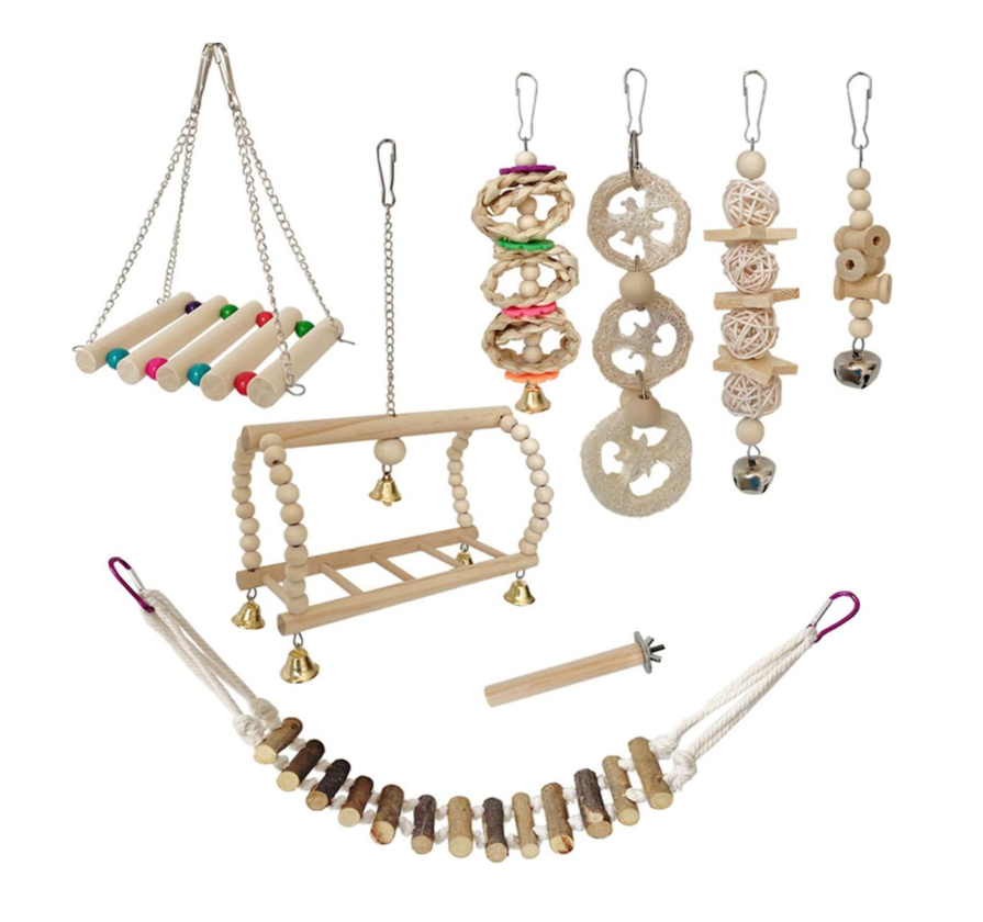 8 Piece Bird Toy Set - The Bird Nest